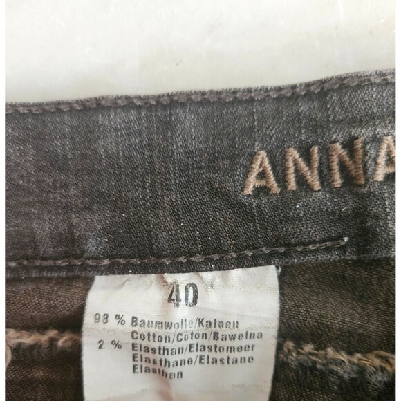 Anna Montana Women's Winter Dark Denim Embroidered Pocket Bootcut Jeans Size 40 - Picture 12 of 12